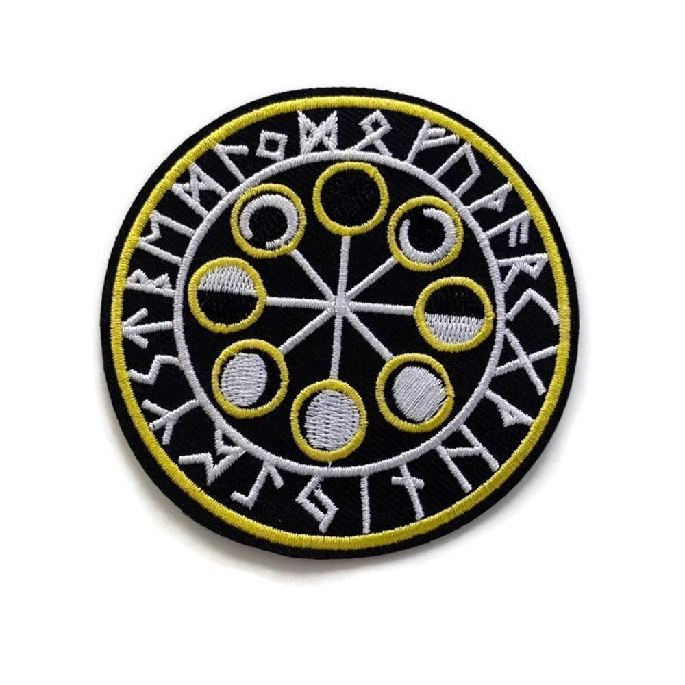Hieroglyphs Moon Phases Embroidered Patch